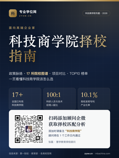 科技商学院择校指南朋友圈分享海报